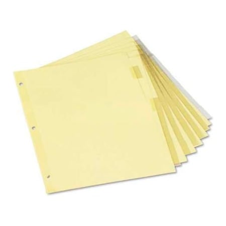 Universal Economical Insertable Index, Clear Tabs, 8-Tab, Letter, Buff, 6 Sets/Pack UNV21873***